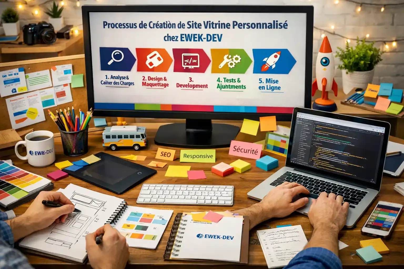 Processus de création de site vitrine personnalisé