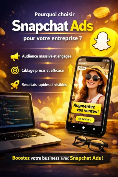 Interface Snapchat Ads montrant des campagnes publicitaires