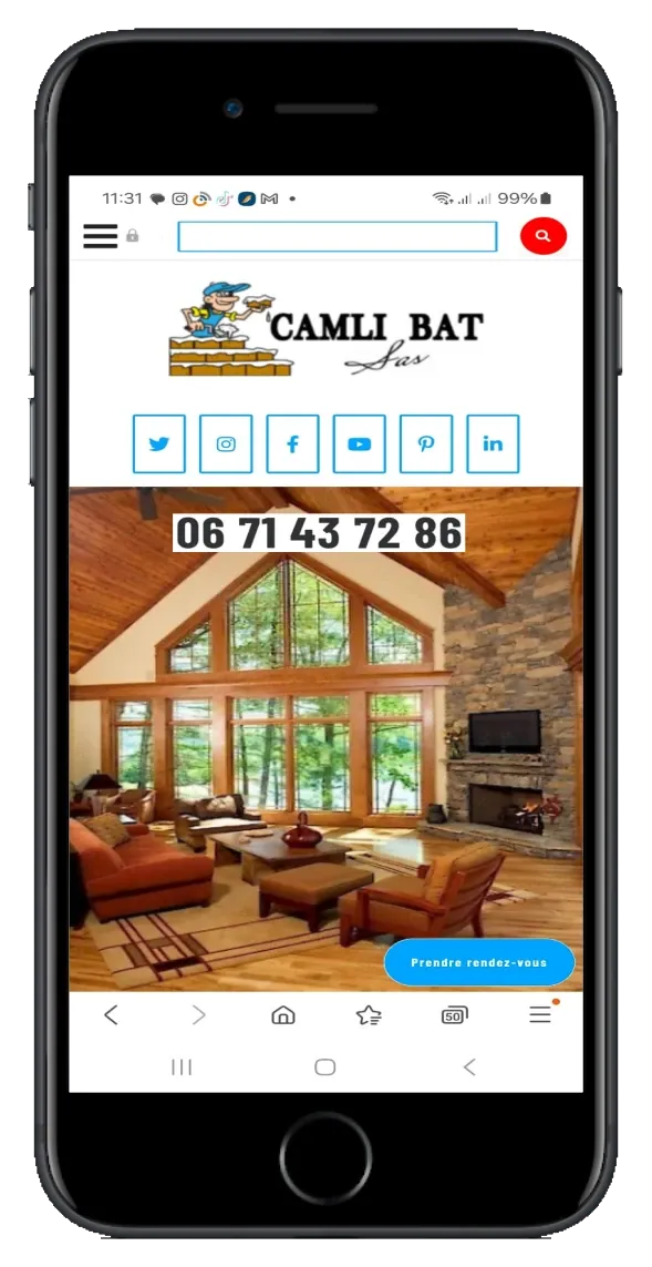 Application mobile vitrine professionnelle